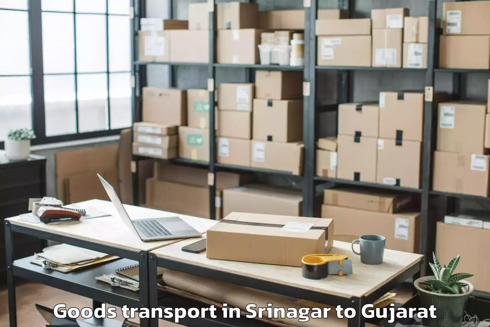 Reliable Srinagar to Gujarat Goods Transport